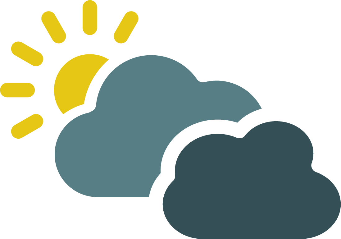 Viele Wolken, etwas Sonne Viele Wolken, etwas Sonne